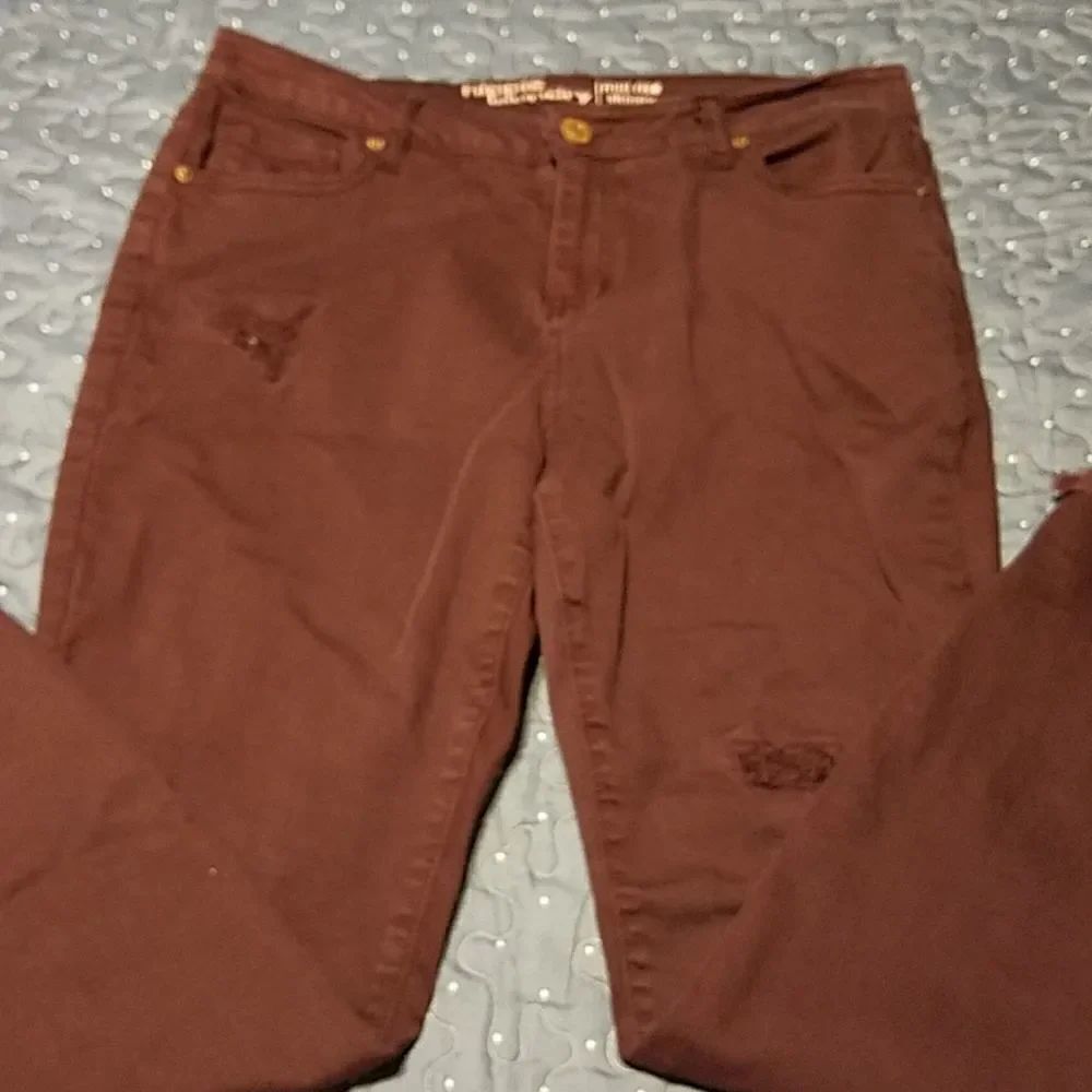 Hippie Laundry mid rise distressed skinny pants size 11